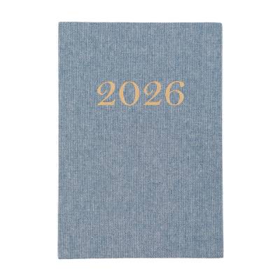 Agenda Diária 2026 em Linho Personalizável