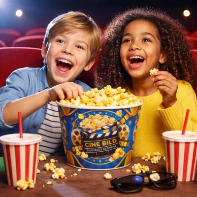 Balde de Pipoca 1,6 Litros In Mold Label para Brindes