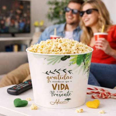 Balde de Pipoca 3L In Mold Label Personalizável