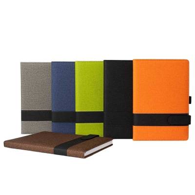 Caderneta em Linho com Fechamento Magnético para Brindes