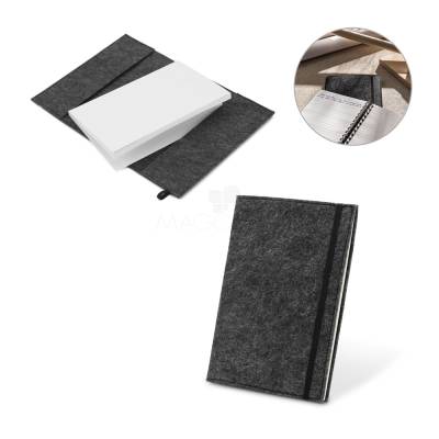 Caderno A5 com Capa de Feltro Reciclado Personalizado