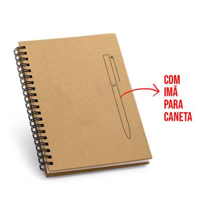 Caderno B6 Capa Dura Kraft Personalizado