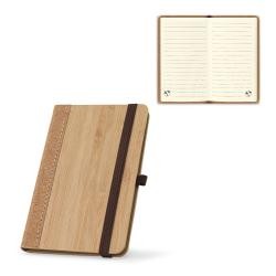 Caderno de Bolso Capa Dura Bambu e Cortiça Personalizado