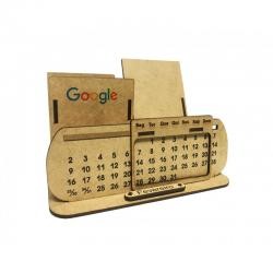 Calendário de Mesa com Porta Caneta e Celular Personalizado