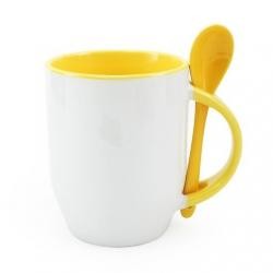 Caneca de Porcelana 325ml com Colher Personalizada