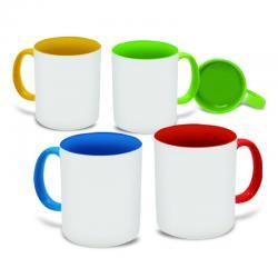 Caneca de Porcelana 325ml Interior Colorido Personalizada