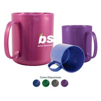 Caneca Plástica Metalizada 400ml Personalizada
