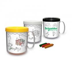 Caneca Térmica Infantil 300ml Com Giz de Cera Personalizada