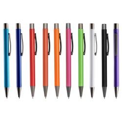 Caneta Esferográfica de Metal Azul 1.0mm Personalizada