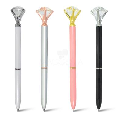Caneta Esferográfica Metal com Detalhe em Diamante Personalizada