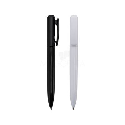Caneta Plástica com Clip Relevo Personalizada