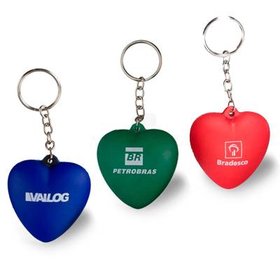 Chaveiro Anti-Stress Coração Personalizado
