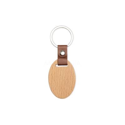 Chaveiro de Madeira Oval Personalizado