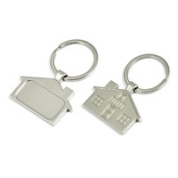 Chaveiro de Metal Formato Casinha Personalizado