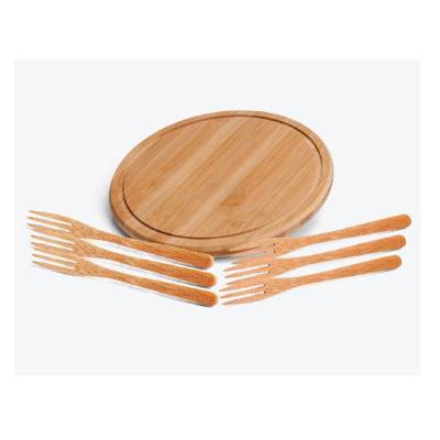 Conjunto Para Petiscos Em Bambu Córdoba  7 Pçs