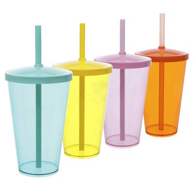 Copo Acrílico 550ml com Canudo Personalizado