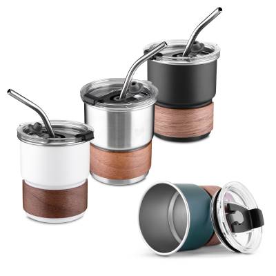 Copo Inox 250ml com Canudo Personalizado