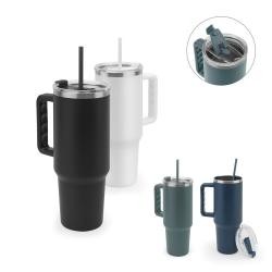 Copo Térmico Inox 1,3L com Canudo Personalizado