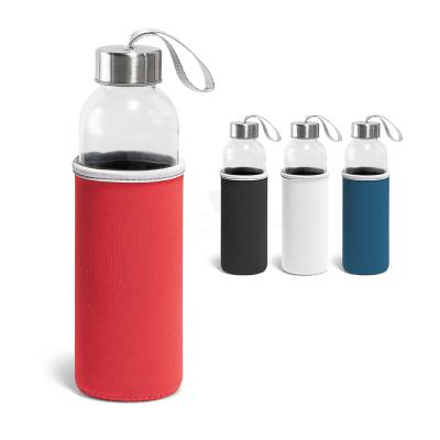 Garrafa de Vidro 520ml com Capa Térmica Personalizada