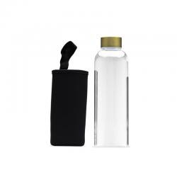 Garrafa de Vidro 650ml Com Capa Protetora Personalizada