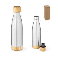 Garrafa Térmica Inox 800ml Com Tampa de Bambu Personalizada