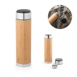 Garrafa Térmica Inox Com Termômetro e Infusor 430ml Personalizada