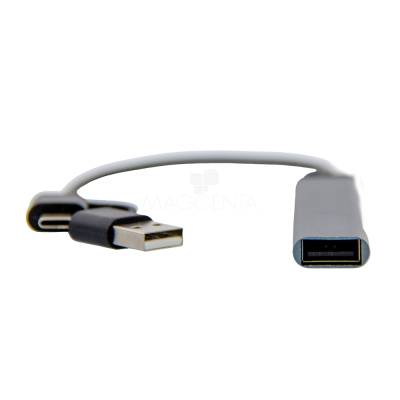 Hub USB-C 4 Portas em Alumínio Personalizado