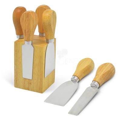 Jogo de Facas para Queijo com Suporte Personalizado