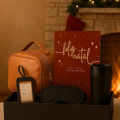 Kit Boa Viagem com Nécessaire e Tag Personalizado