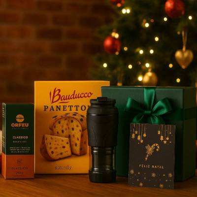 Kit Café com Panetone Bauducco Personalizado