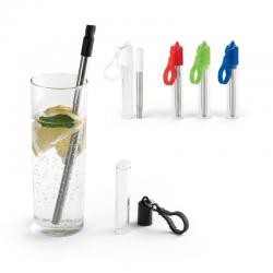 Kit Canudo Retrátil Com Estojo Personalizado