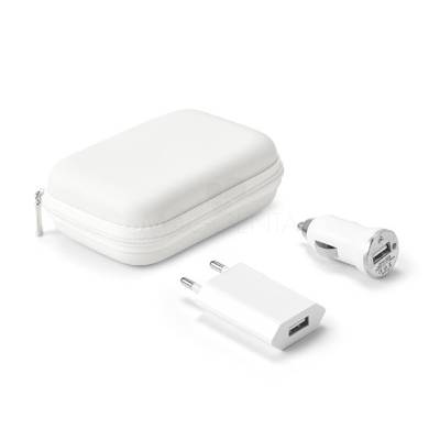 Kit Carregador USB para Carro e Tomada Personalizado