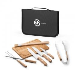 Kit Churrasco 8 Peças Em Estojo Personalizado
