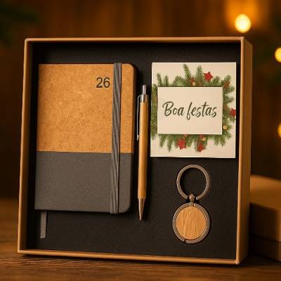 Kit Executivo com Agenda 2026 Personalizado