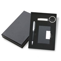 Kit Executivo com Chaveiro, Porta-Cartões e Caneta Personalizado