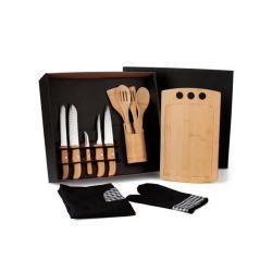 Kit Gourmet 13 Peças Em Bambu Personalizado