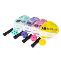 Kit Pickleball com 2 Raquetes de Madeira e Bola Personalizado