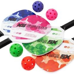 Kit Pickleball com 2 Raquetes e 4 Bolas Personalizado
