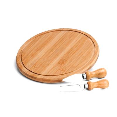 Kit Queijo 3 Peças com Tábua de Bambu Personalizado