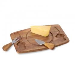 Kit Queijo 3 Peças Em Madeira Personalizado