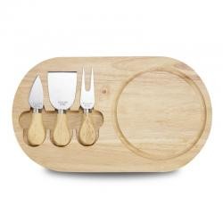 Kit Queijo 4 Peças Em Madeira Personalizado