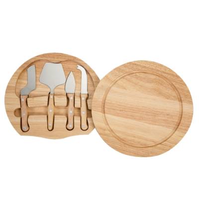 Kit Queijo 5 Peças em Madeira e Inox Personalizado
