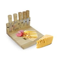 Kit Queijo 6 Peças Em Madeira Personalizado