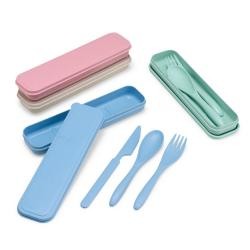 Kit Talheres 3 Peças Palha de Trigo Personalizado