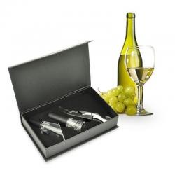 Kit Vinho Com Sacarolha, Bico e Rolha a Vácuo Personalizado