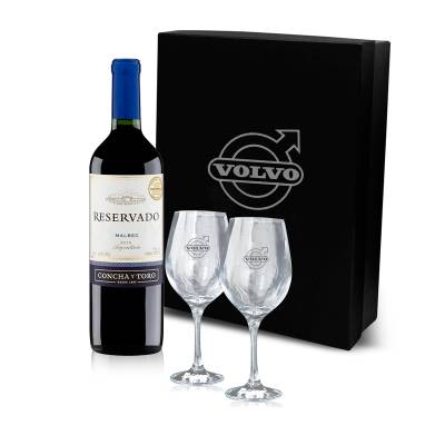 Kit Vinho com Taças Personalizado