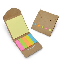 Mini Bloco de Anotações Ecológico com Adesivos Personalizado