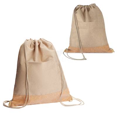 Mochila Saco em Poliéster e Cortiça Personalizada