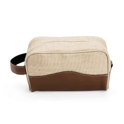 Nécessaire de Juta Com Alça e Zíper Personalizada