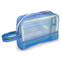 Necessaire Em Tela Aramada Com Visor Em Pvc Personalizada